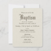 甘い母とベビーCC0980バプテスマ招待状 招待状 (裏面)