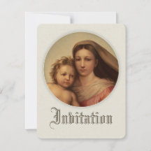 甘い母とベビーCC0980バプテスマ招待状