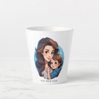 甘い母と女の子の母の日のマグカップ カフェラテマグ