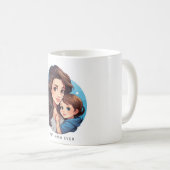 甘い母と女の子の母の日のマグカップ コーヒーマグカップ (正面右)