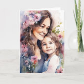 甘い母と娘の紫 | 母の日 カード (正面)