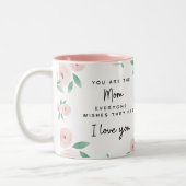 甘い母の日のギフトコーヒーマグ ツートーンマグカップ (左)
