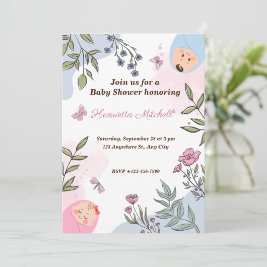 甘い水の色の性別が招待状を明かす 招待状 (スタンド正面)