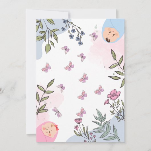 甘い水の色の性別が招待状を明かす 招待状 (裏面)