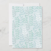 甘い水の色の手描きボーイバプテスマ 招待状 (裏面)