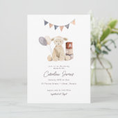 甘い水の色ラムベビーおもちゃ赤ちゃんシャワー 招待状 (スタンド正面)