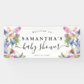 甘い水の色ワイルドフラワーベビーシャワーバナー 横断幕 (横)