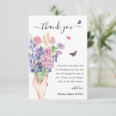 甘い水の色ワイルドフラワーベビーシャワー サンキューカード (スタンド正面)