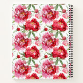 甘い水彩の芍薬 | あなたの名前 ノートブック (裏面)
