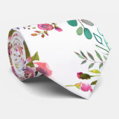 甘い水彩画によってはバラパターンが開花します ネクタイ (ロール)