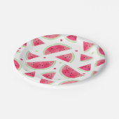 甘い水彩画のスイカパターン ペーパープレート (アングル)