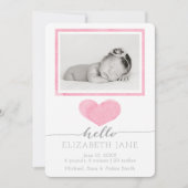 甘い水彩誕生のお知らせ 案内状 (正面)