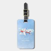 甘い水彩飛行機 ラゲッジタグ (正面縦)