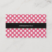 甘い水玉模様およびカップケーキのベーカリーの名刺 名刺 (裏面)