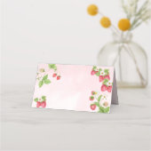 甘い水色のイチゴ プレイスカード (裏面)