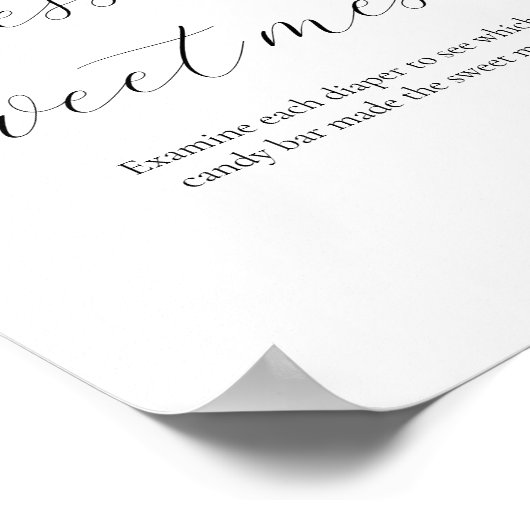 甘い混乱の赤ちゃんシャワーの兆候を推測 ポスター (角)