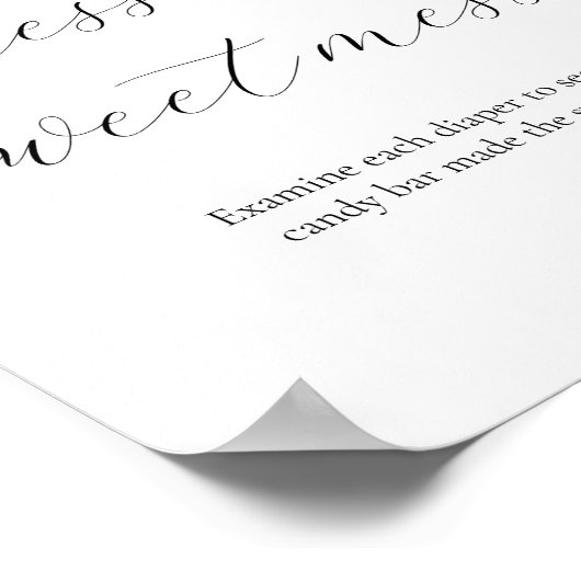 甘い混乱の赤ちゃんシャワーの兆候を推測 ポスター (角)