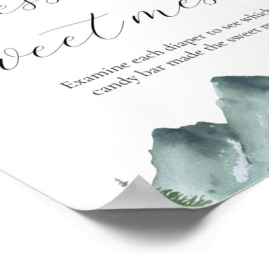 甘い混乱の赤ちゃんシャワーの兆候を推測 ポスター (角)