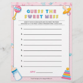 甘い混乱を推測[ベビーの基本ピンク] レターヘッド