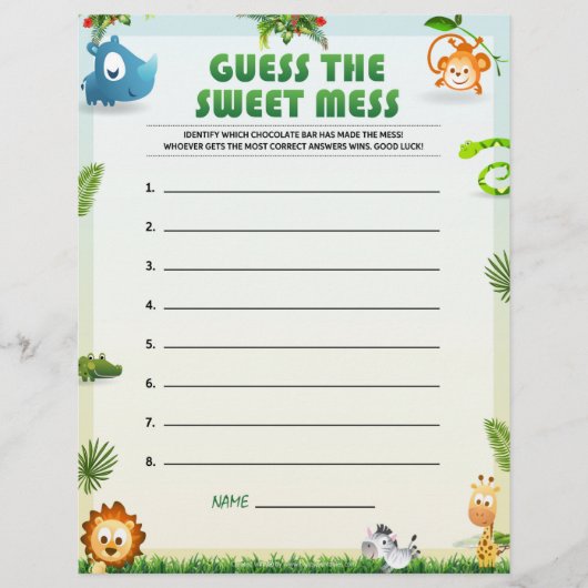 甘い混乱を推測[動物のテーマ] レターヘッド (正面)