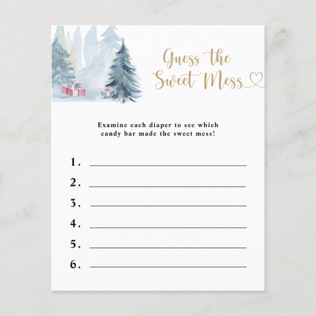 甘い混乱を推測 – 赤ちゃんシャワーゲーム (正面)