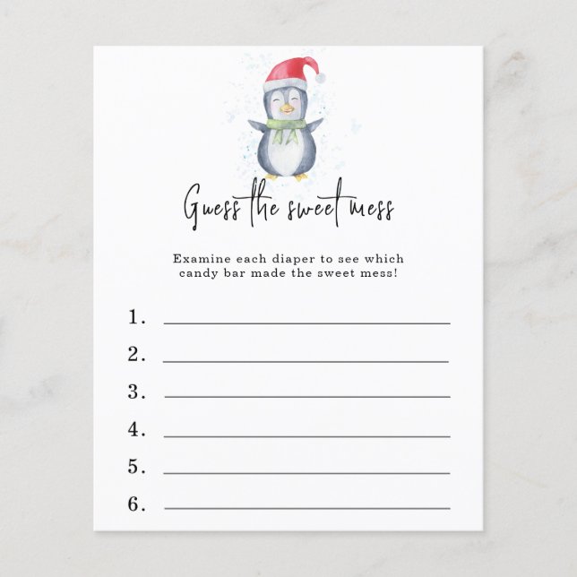 甘い混乱を推測 – 赤ちゃんシャワーゲーム (正面)