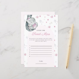 甘い混乱冬のピンクゾウのゲームを推測