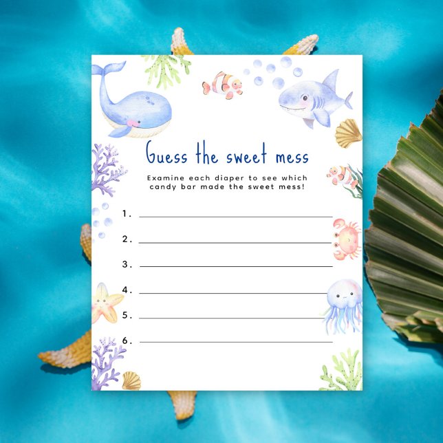 甘い混乱動物の海の赤ちゃんシャワーを推測 (クリエイターアップロード済み)