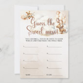 甘い混乱赤ちゃんシャワーのゲームかわいいクマを推測 招待状 (正面)