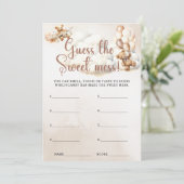 甘い混乱赤ちゃんシャワーのゲームかわいいクマを推測 招待状 (スタンド正面)