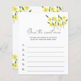 甘い混乱赤ちゃんシャワーのゲーム野生の花を推測