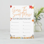 甘い混乱赤ちゃんシャワーゲームかわいいカボチャを推測 招待状 (スタンド正面)