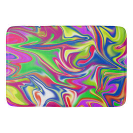 "甘い渦巻き：バブルガム大理石喜び" バスマット