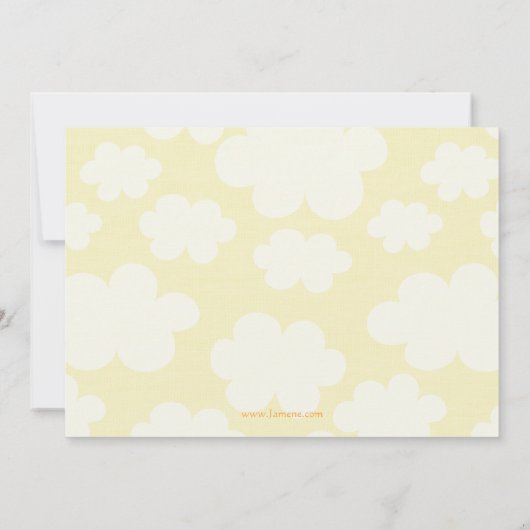 甘い漫画ののまわりにの赤ちゃんシャワーの招待 招待状 (裏面)