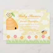 甘い漫画ののまわりにの赤ちゃんシャワーの招待 招待状 (正面/裏面)