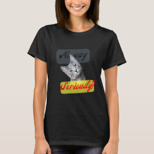 甘い灰色の猫が本気で Tシャツ