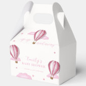甘い熱エレガント気球ガールベビーシャワー フェイバーボックス (正面)