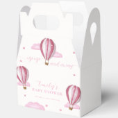 甘い熱エレガント気球ガールベビーシャワー フェイバーボックス (見開き)