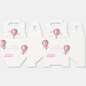 甘い熱エレガント気球ガールベビーシャワー フェイバーボックス (見開き)