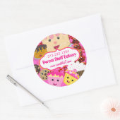 甘い物キャンディーケーキクッキーとカップケーキシール ラウンドシール (封筒)