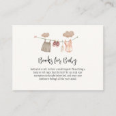 甘い物干し女の子ベビーシャワーブックベビー エンクロージャーカード (正面)