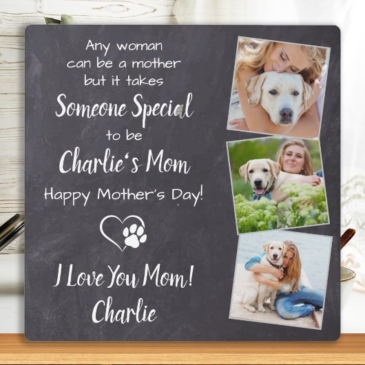 甘い犬の母パーソナライズされたペット写真母の日 フォトプラーク