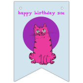 甘い猫ちゃんおもしろい猫フェスティバルカスタム色 バンティングフラッグ (第2の旗)