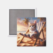 甘い猫のマグネットギフト、猫好きギフト マグネット (正面/裏面)