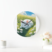 甘い猫時計 ラージ壁時計 (ホーム)