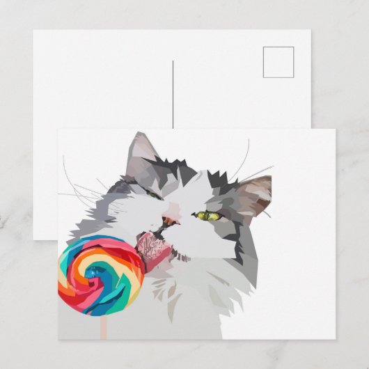 甘い猫 ポストカード (正面/裏面)