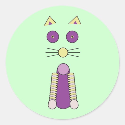 甘い猫 ラウンドシール (正面)