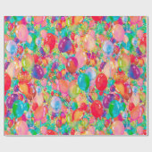 甘い球色数々のの赤 ラッピングペーパー (フラット)