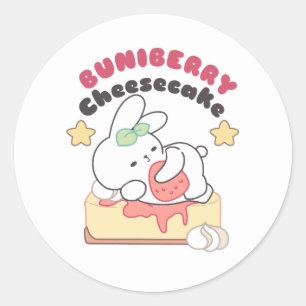 甘い甘さ:ブニベリーチーズケーキ喜び ラウンドシール