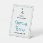 甘い男の赤ちゃんシャワーグミベア推測ゲーム 台座サイン (正面)